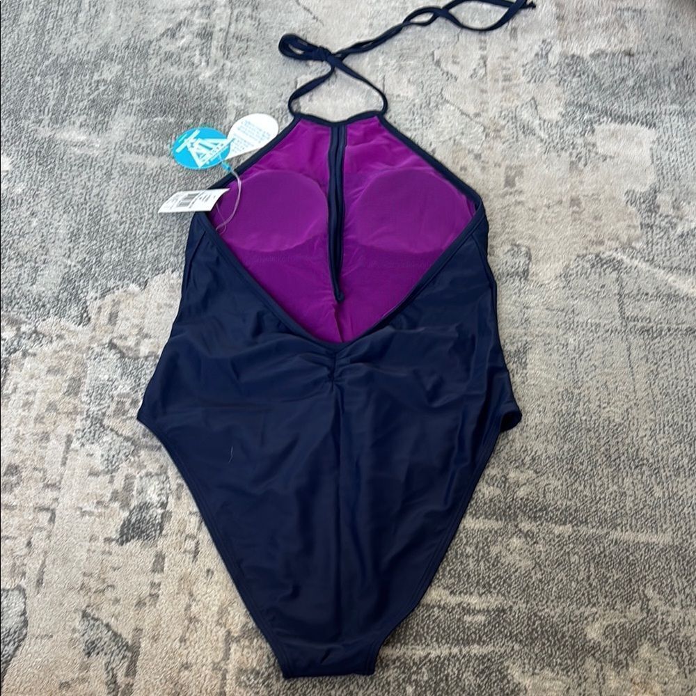 Navy Floral One-Piece Swimsuit - Picture 11 of 11